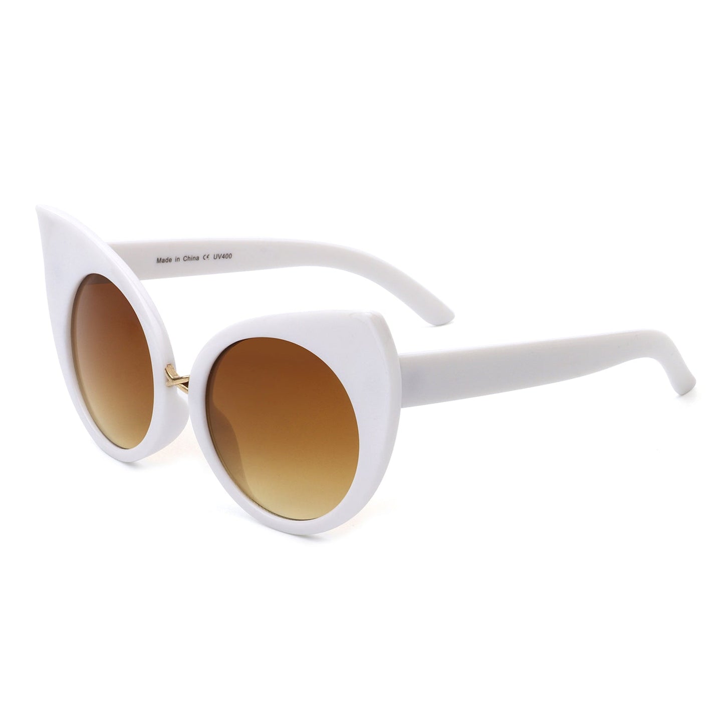 Women Mod Retro High Pointed Oversize Fashion Cat Eye Sunglasses