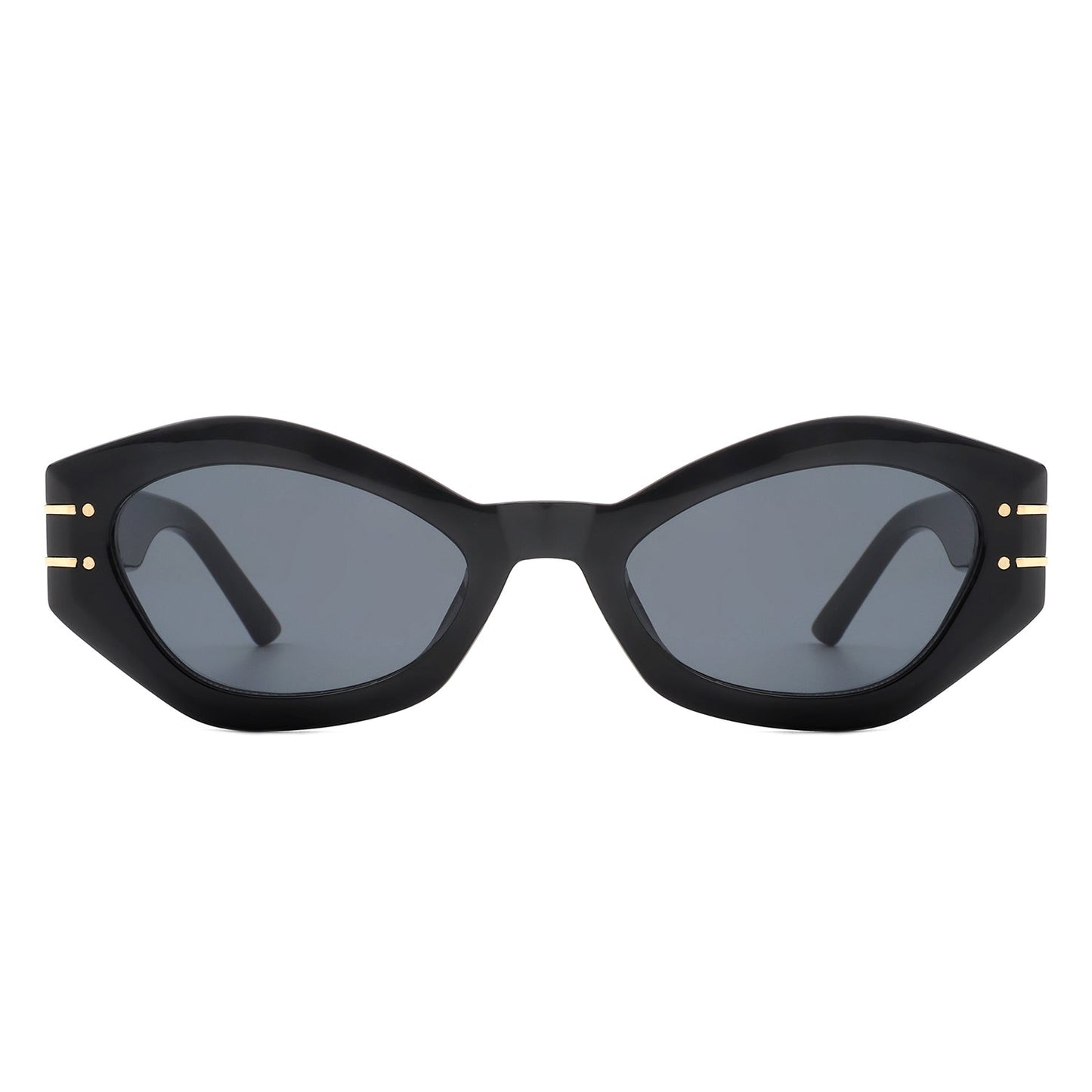 Geometric Oval Slim Fashion Round Cat Eye Sunglasses