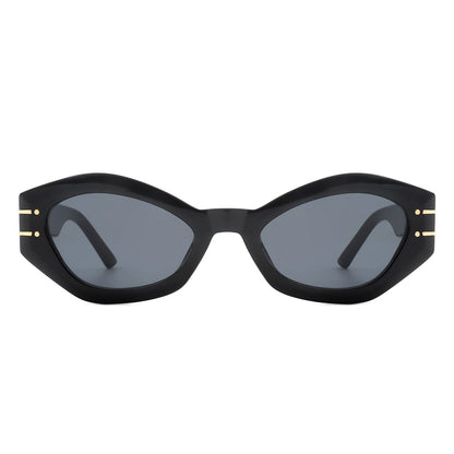 Geometric Oval Slim Fashion Round Cat Eye Sunglasses