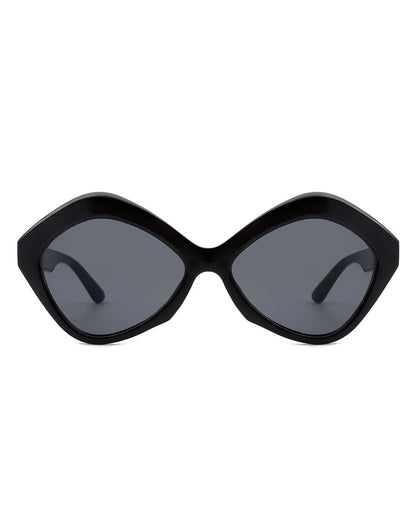 Amethyst - Women Geometric Fashion Hexagonal Cat Eye Sunglasses