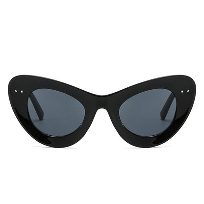 Luminara - Retro Round Cat Eye Women Fashion Sunglasses