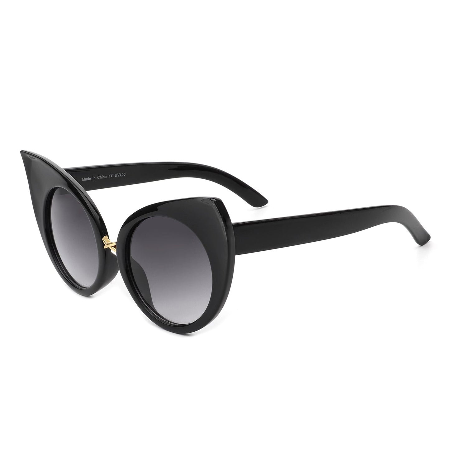 Women Mod Retro High Pointed Oversize Fashion Cat Eye Sunglasses