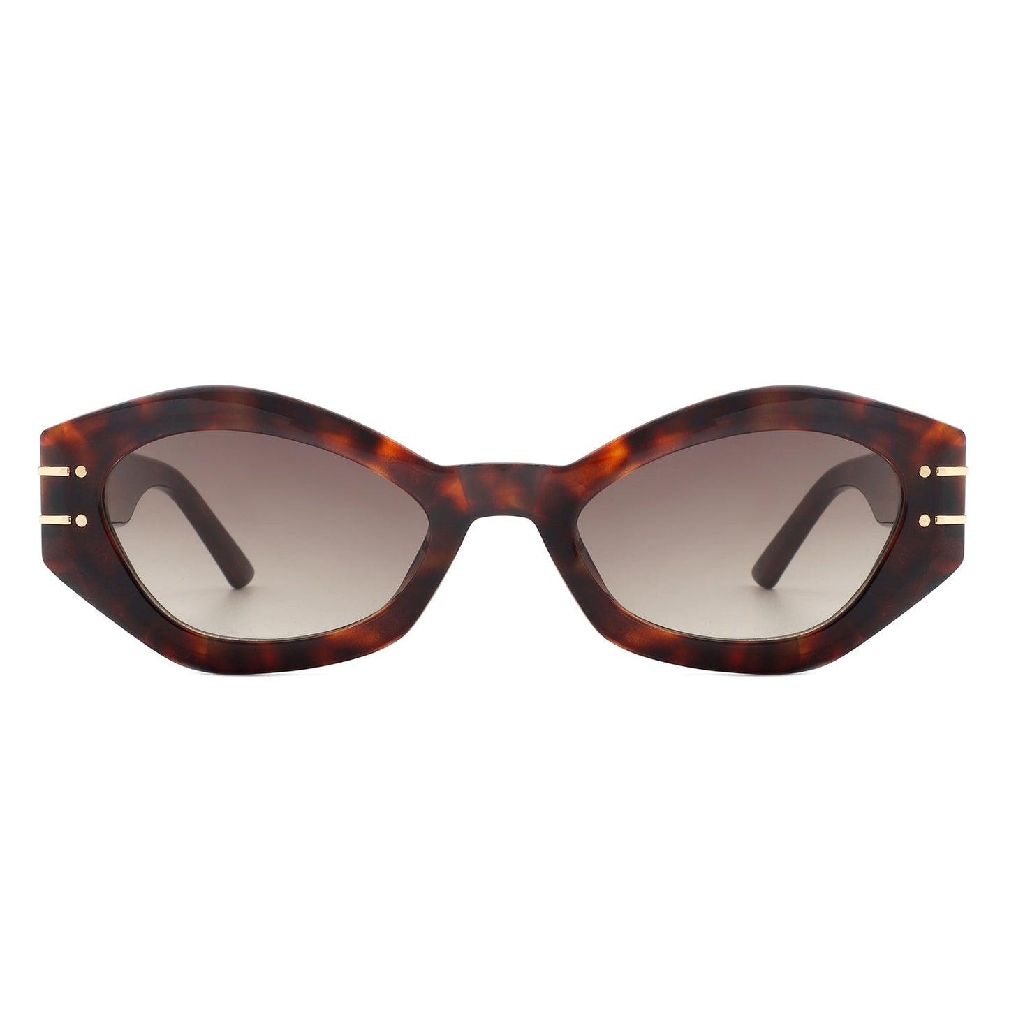 Geometric Oval Slim Fashion Round Cat Eye Sunglasses