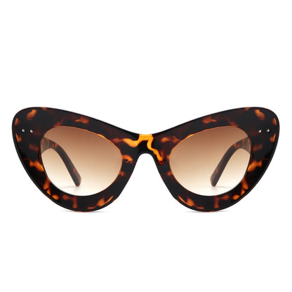 Luminara - Retro Round Cat Eye Women Fashion Sunglasses