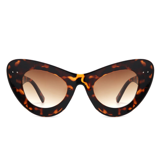 Luminara - Retro Round Cat Eye Women Fashion Sunglasses