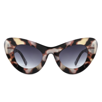Luminara - Retro Round Cat Eye Women Fashion Sunglasses