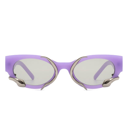 Oclary - Round Fashion Snake Design Cat Eye Women's Sunglasses