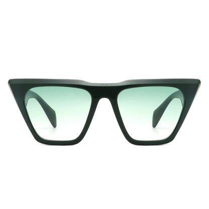 Lyra - Retro Cat Eye Flat Top Square Fashion Sunglasses