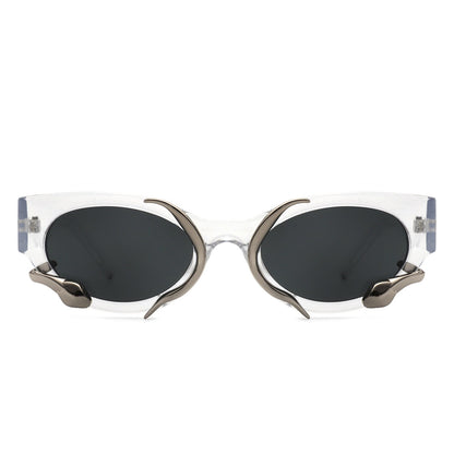 Oclary - Round Fashion Snake Design Cat Eye Women's Sunglasses