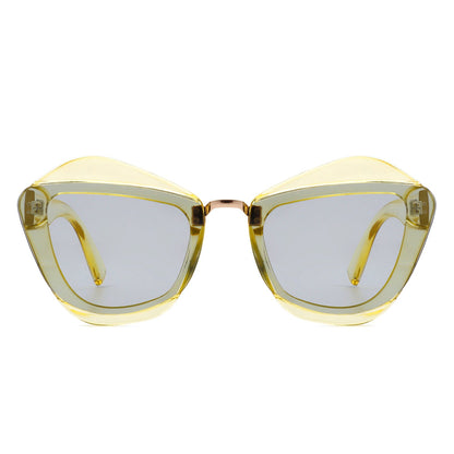 Women Square Fashion Irregular Cat Eye Sunglasses