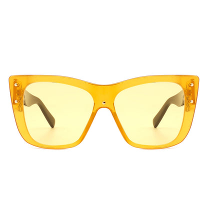 Women Retro Square Tinted Cat Eye Fashion Sunglasses