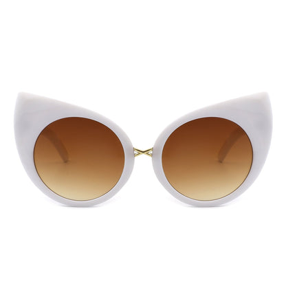 Women Mod Retro High Pointed Oversize Fashion Cat Eye Sunglasses