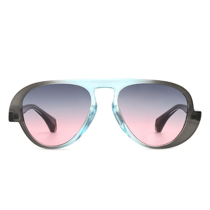 Twinklez - Futuristic Chunky Aviator Fashion Sunglasses