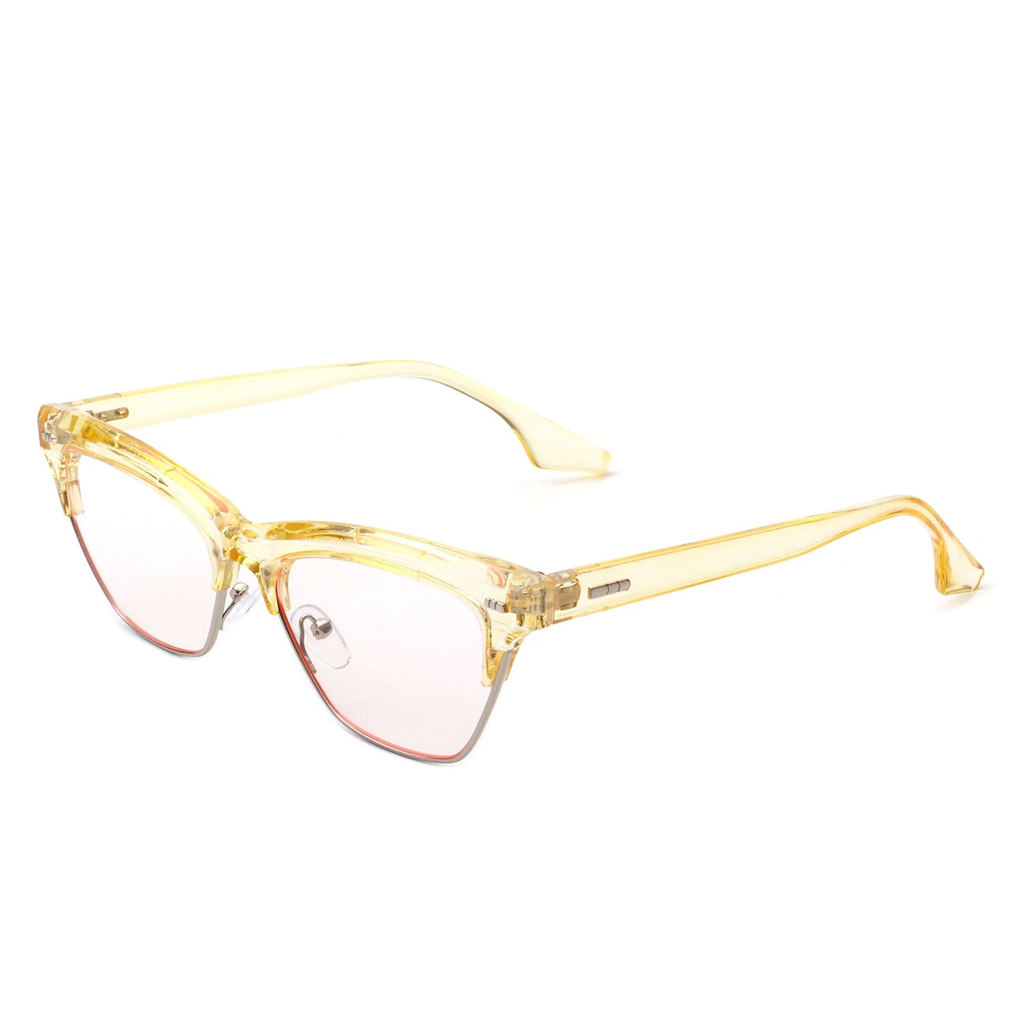 Women Retro Half Frame Square Fashion Cat Eye Sunglasses